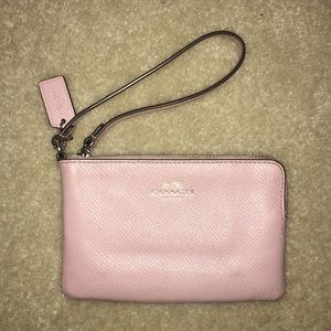 Small Pink Coach Wristlet